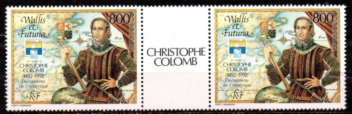 Wallis &amp; Futuna 1992, Personalitati, Columb, Harta, Expo, serie neuzata, MNH