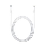 Cablu de date si de incarcare Apple, USB Tip-C-Lightning, 1 metru, Flippy, Alb