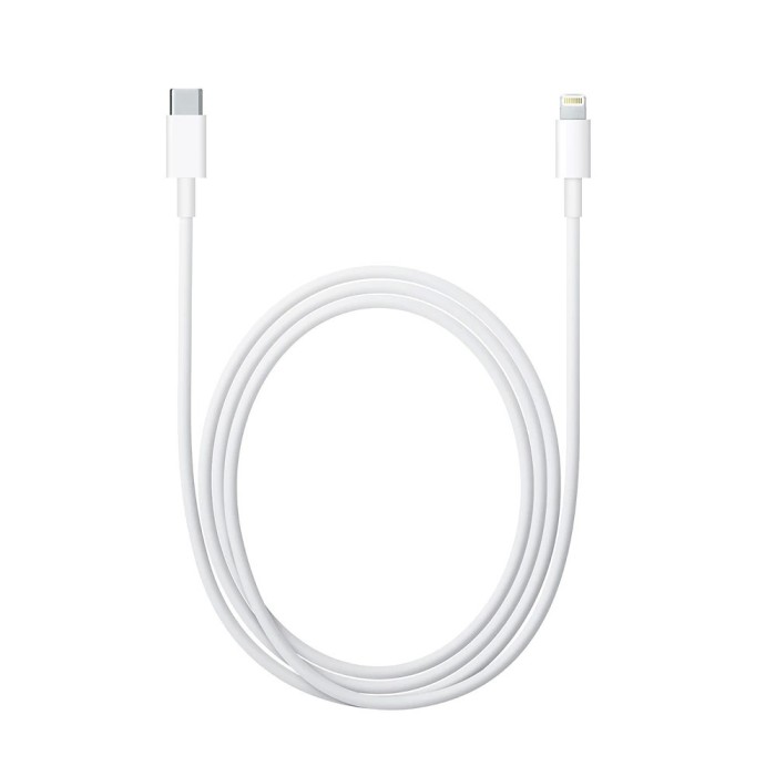 Cablu de date si de incarcare apple, usb tip-c-lightning, 1 metru, flippy, alb