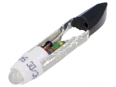 Lampă LED albă T5.5 28V DC/AC plastic 3mm -20&amp;divide;60&amp;deg;C foto
