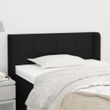 Gossi tablie de pat cu aripioare negru 83x16x78/88 cm textil