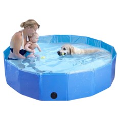 Piscina Pliabila Pentru Animale De Companie, Sofia CONCEPT&reg;, 120x30 cm, 339 L, Portabila, Albastru Royal
