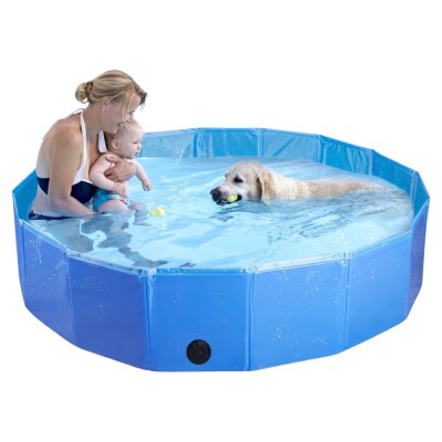 Piscina Pliabila Pentru Animale De Companie, Sofia CONCEPT&amp;reg;, 120x30 cm, 339 L, Portabila, Albastru Royal foto