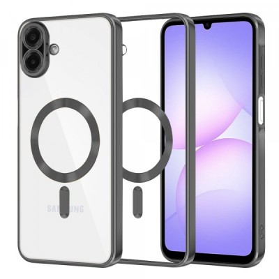 Husa MagSafe pentru Samsung Galaxy A07 4G A075, Techsuit, Luxury Crystal, Neagra foto