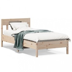 vidaXL Cadru pat fără saltea, 90x190 cm, lemn masiv de pin 842674