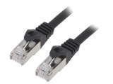 Patch Cord S/FTP Cat6a Negru 1m Cablexpert, Gembird