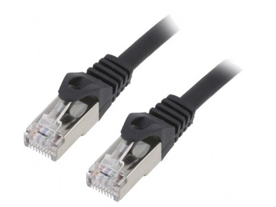 Patch Cord S/FTP Cat 6a Negru 1.5m LSZH foto
