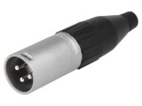 Mufă XLR Tată 3 Pin Dreaptă pe Cablu Cu Lipire