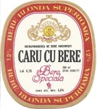 NI398 Etichetă bere specială Caru cu bere, &Icirc;ntreprinderea de bere București