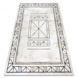 Covor ANTIKA 125 tek, cadru modern, lavabil grecesc - bej / gri, 120x170 cm