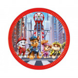 Set 8 farfurii petrecere din carton model Paw Patrol, 23 cm