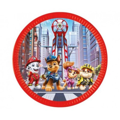 Set 8 farfurii petrecere din carton model Paw Patrol, 23 cm foto