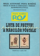 Lista De Preturi A Marcilor Postale. Valabila De La 1 Aprilie 1994 foto