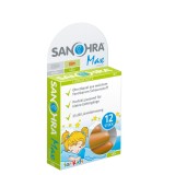 Dopuri de urechi pentru copii, pentru protectia auzului impotriva zgomotului, 3 ani+, SNR 33dB, 12 bucati, spuma, portocaliu, SANOHRA Max Kids Childre