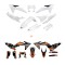 Kit carene KTM 2024 culoare alb UFO + Grafica personalizata CADOU