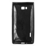 Husa silicon negru lucios pentru LG Optimus L7 P700