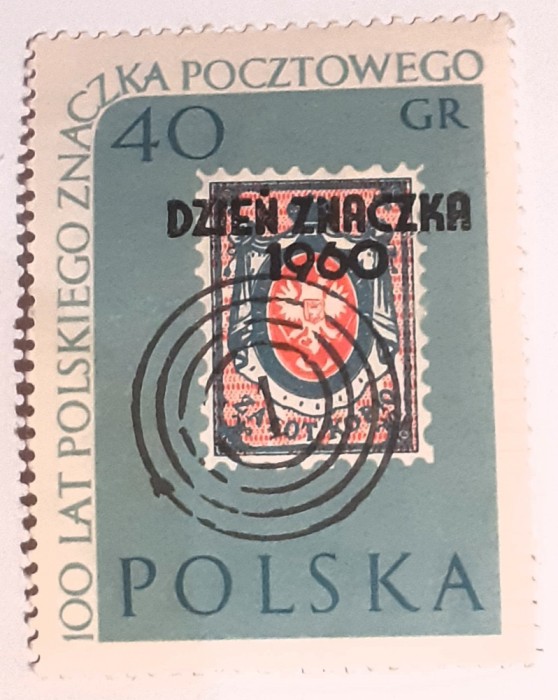 POLONIA 1960 ziua marcii cu spratipar 1v. Nestampilata