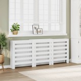 Mască Calorifer vidaXL Alb 205x21.5x83.5 cm Lemn Prelucrat cu Raft Modernă