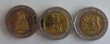Lot 3 monede 5 Shillings diferite Kenya