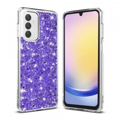 Husa pentru Samsung Galaxy A25 A256, Techsuit, Sparkly Glitter, Mov