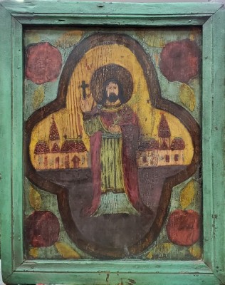 Icoana Romaneasca pe lemn, Atelier Transilvanean, cca. 1900 foto