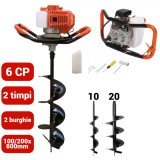 Motoburghiu foreza pamant gheata 6CP + 2 burghie (MX564+100 200)