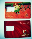 Set 2 bucăți cartelă telefonie mobila Vodafone Bun venit ! fără sim, Skater PUK 71150720, card simplu necesită răzuire, policarbonat
