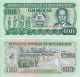 1983 ( 16 VI ) , 100 meticais ( P-130a.1 ) - Mozambic - stare UNC