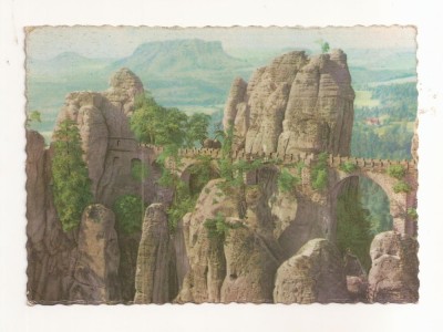 FA81 -Carte Postala- GERMANIA- Sachsische Schweiz, Basteibrucke mit Lilienstein, necirculata foto