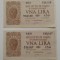 Italia - 1 Lira 1944 - Serii consecutive