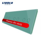 Cumpara ieftin Panou din sticla Livolo pentru &icirc;ntrerupator touch triplu dublu, verde