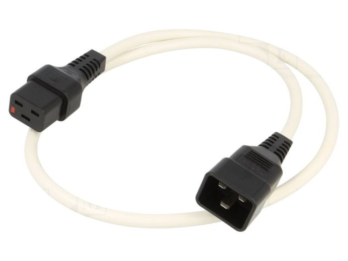 Cablu IEC C19-C20 1m cu blocare