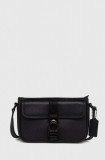 Coach borseta de piele culoarea negru