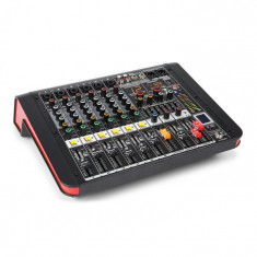 Power Dynamics PDM-M604A, mixer muzical, 6 intrari de microfon, procesor multi-fx 24 bi?i, player usb foto