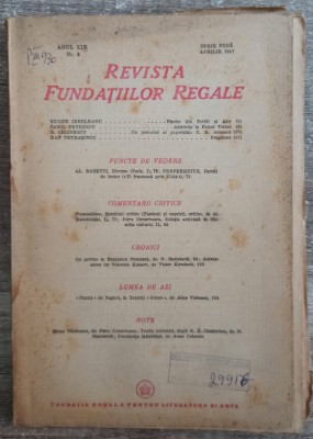 Revista Fundatiilor Regale// aprilie 1947 foto