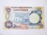 Nigeria 50 Kobo 1973 aUNC,bancnota din imagini cu eroare de imprimare
