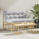 VidaXL Bancă de grădină Gri deschis 110 x 75 x 71 cm Oțel