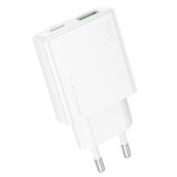 INCARCATOR retea Borofone &quot;BN24&quot; , Quick Charge 20W, 1 x USB, 1 x USB Type-C, alb &quot;6941991115639&quot; (timbru verde 0.18 lei)