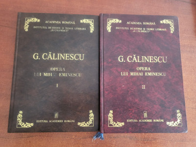 Opera lui Mihai Eminescu vol.1 si 2 de G.Calinescu - editie jubiliara foto