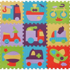 Covoras Puzzle Transport 92x92 cm Babygreat