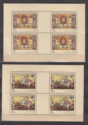 CEHOSLOVACIA 1970 ARTA MI.1976-1979 KLEINBOGEN MNH 3 SCAN foto