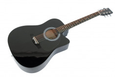 Chitara acustica western cutaway negru Cherrystone DC135JC foto