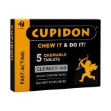 Capsule masticabile CUPIDON Chew it &amp; Do it!, susțin erecțiile ferme și de durată, cu formulă inovatoare CLERECT-100, 5 buc