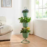 Suport 3 ghivece plante Alphen 110cm verde [en.casa] HausGarden Leisure, [en.casa]