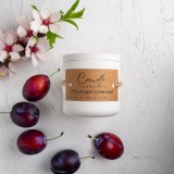 Lumanare parfumata handmade din ceara naturala de soia 100%, aroma Flori de migdal si prune rosie, Recipient ceramic, 150 g