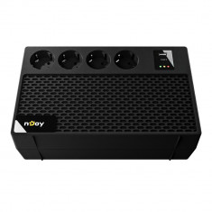 UPS nJoy Renton 650 Plus, 650VA / 360W, 4x prize Schuko conectate la baterie, 1x port incarcare USB Tip C 33W, 1x port de incarcare USB Tip A 18W, far