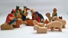 Colectie de 19 pise din lemn Nasterea Domnului arta populara naiva Craciun Sarbatori de Iarna Nativity