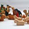 colectie de 19 pise din lemn Nasterea Domnului arta populara naiva Craciun Sarbatori de Iarna Nativity