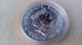 Moneda argint Britannia 2022 cu efigia Regina Elisabeta puritate 99.9%