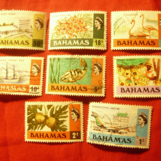 Serie mica Bahamas colonie britanica 1971 R.Elisabeta II si motive locale ,8v.st